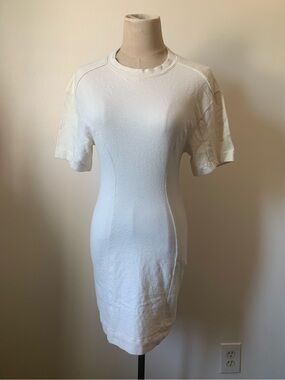 Rag & Bone Cream T-Shirt Dress w/ Structured Corset Style Seam Detailing
